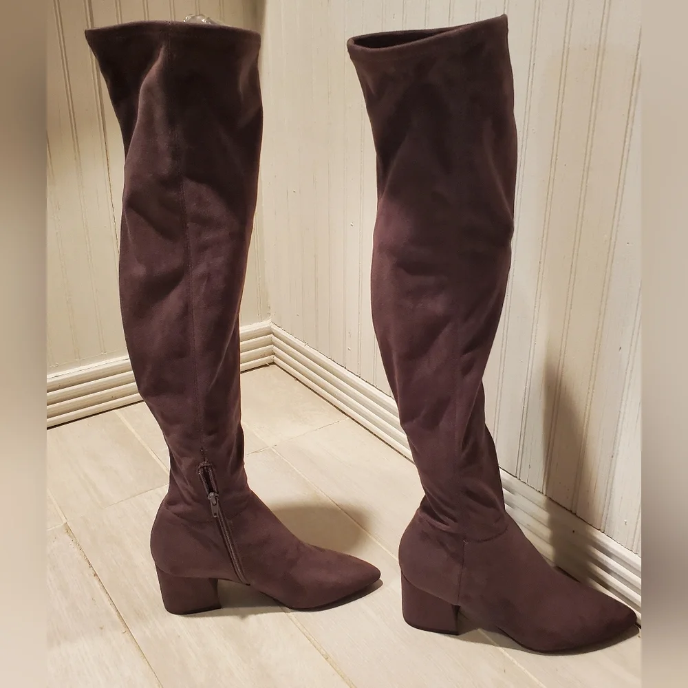 Steve Madden Dark Grey Over The Knee Boots